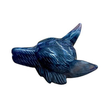 Load image into Gallery viewer, Profile Of Fluorite Wolf Figurine, Polished Teal And Purple
