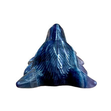 Load image into Gallery viewer, Back View Of Fluorite Wolf Figurine, Polished Teal And Purple
