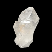 Load image into Gallery viewer, Exquisitely Water Clear Super Blue Moon Charged Quartz Cluster, Side Profile View
