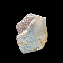 Load image into Gallery viewer, Side View Of Pearl Aura Amethyst Cluster Cut Base, Left Raw And Natural
