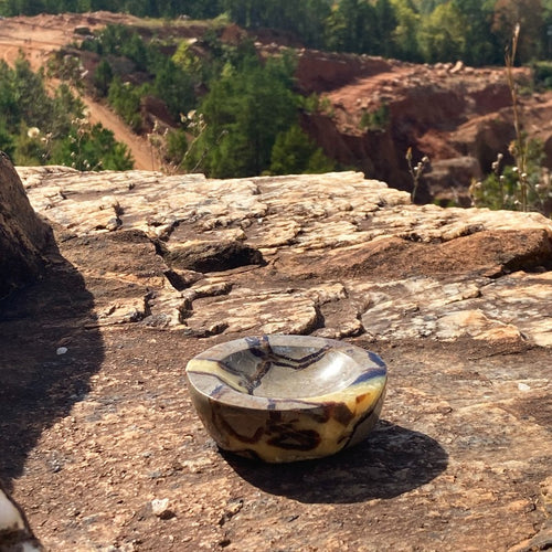 Septarian Dish Septarian Crystal Bowl Home Decor Outside In Natural Light