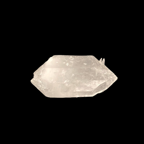 Right Side Of Double Terminated Quartz Crystal, Smooth Milky And Clear Double Pointed