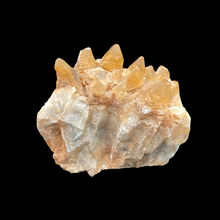 Load image into Gallery viewer, Front View Of Medium Sized Tigertooth Calcite Mineral Specimen Home Decor. Cream, Orange, And Brown In Color,

