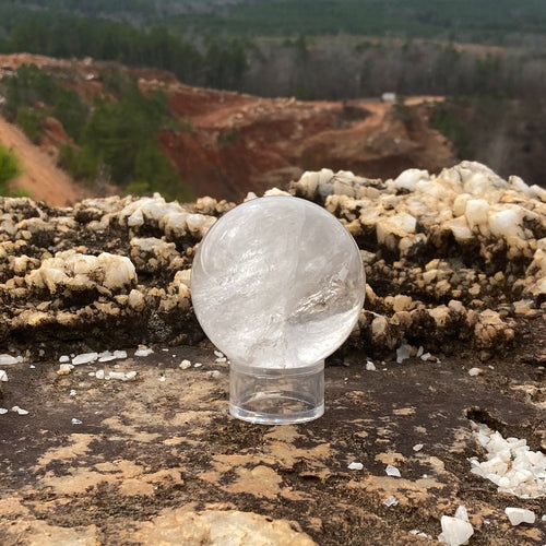 Natural Quartz Crystal Ball Pure Quartz Crystal Sphere, Shiny And Polished