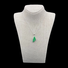 Load image into Gallery viewer, Sterling Silver And Green Uvarovite Pendant Necklace
