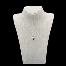 Load image into Gallery viewer, Sterling Silver And Modest Garnet Pendant Necklace, Garnet Gemstone Is A Deep Red
