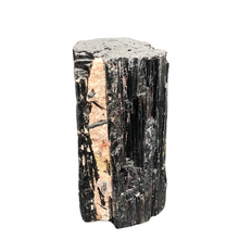 Load image into Gallery viewer, Front Side Of Black Tourmaline Tower With Mica Cut Base Home Decor, Natural And Raw
