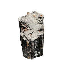 Load image into Gallery viewer, Front Of Rough And Raw Black Tourmaline With Mica Cut Base
