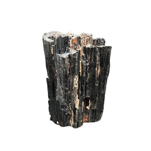 Load image into Gallery viewer, Back Side Of Rough And Raw Black Tourmaline With Mica Cut Base
