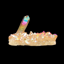 Load image into Gallery viewer, Front View Of Sunset Aura Quartz Crystal Cluster Genuine Arkansas Quartz Hand Mined
