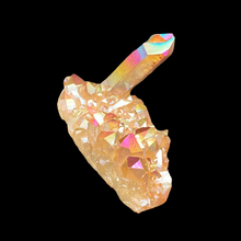 Load image into Gallery viewer, Side View Of Sunset Aura Quartz Crystal Cluster Genuine Arkansas Quartz Hand Mined

