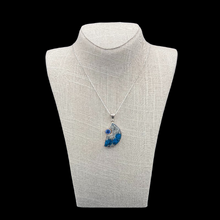 Load image into Gallery viewer, Azurite Granite Azurite Necklace Sterling Pendant,Azurite Is Blue And Light Blue And Topaz Gemstone Is A Bright Blue

