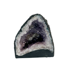 Load image into Gallery viewer, Front Side Of Amethyst Crystal Half Geode Cathedral

