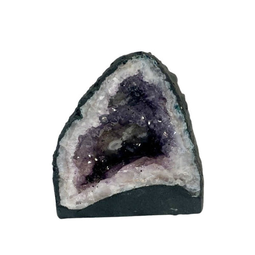 Front Side Of Amethyst Crystal Half Geode Cathedral