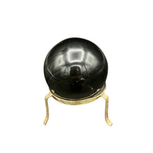 Load image into Gallery viewer, Smooth and Polished Black Rainbow Obsidian Sphere, Glossy Black
