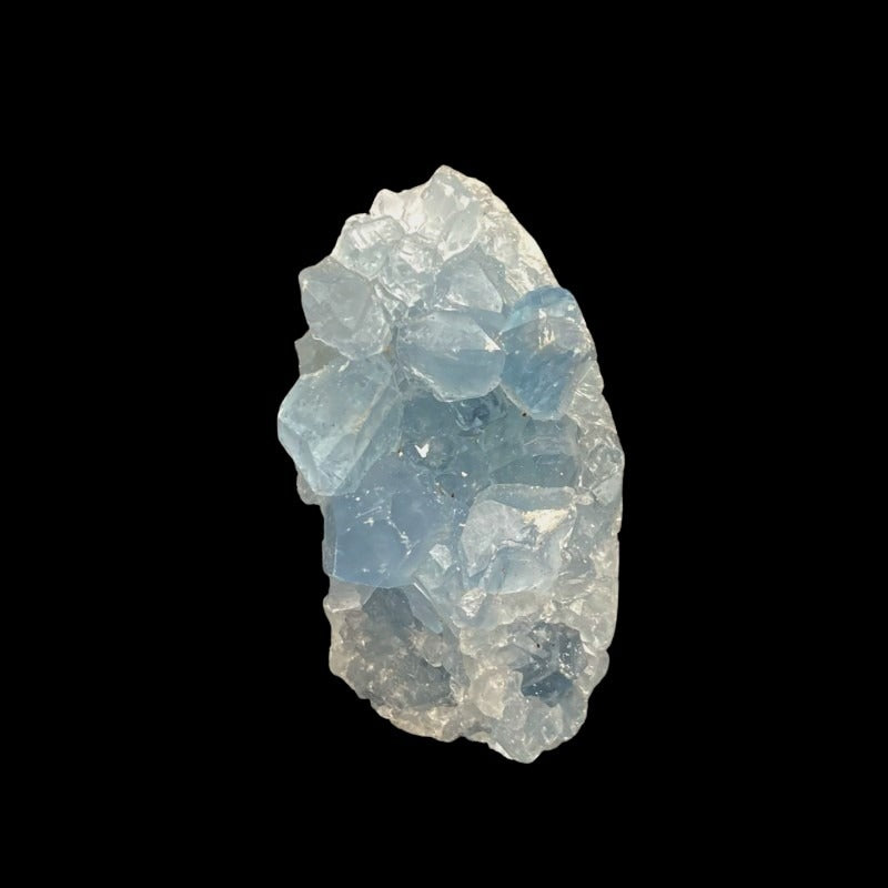 Front Side Of Celestite Cut Base, Mutiple Blue Crystal Points