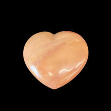 Load image into Gallery viewer, Back Side Of Polished Polychrome Heart, Orange And Light Orange Swirls
