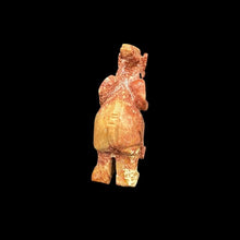 Load image into Gallery viewer, Back Side Of Polished Elephant Soapstone Figurine, Red And Orange Marbled
