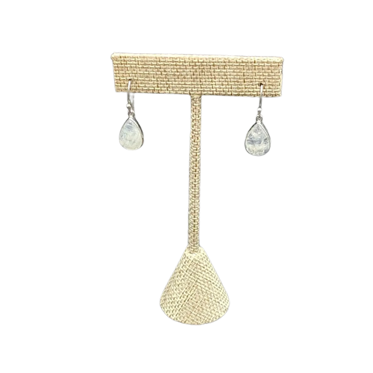 This is the front of the Sterling Silver and Moonstone gemstone earrings