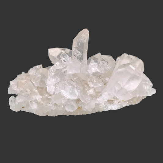 This is the front view of this pristine Quartz crystal clster.