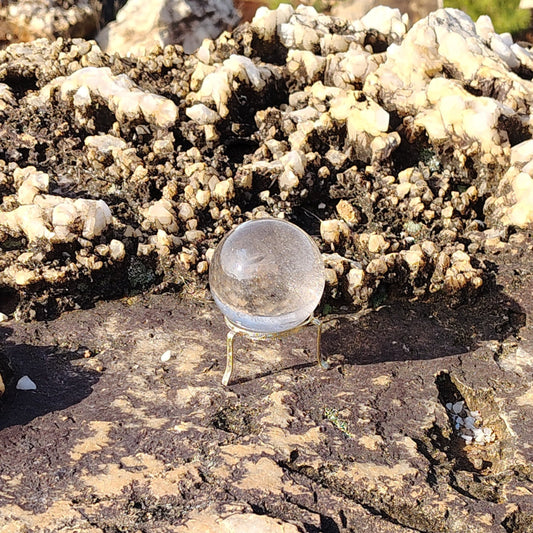 This is a picture of this Quartz sphere outside in natural light