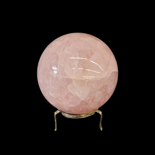 This is the front side of this Rose Quartz sphere