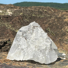Load image into Gallery viewer, Side View of Clear Quartz Crystal With Multiple Points (note there is damage to the tallest point)

