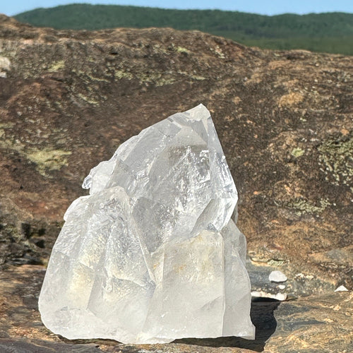 SIde View Of Small Quartz Crystal Cluster