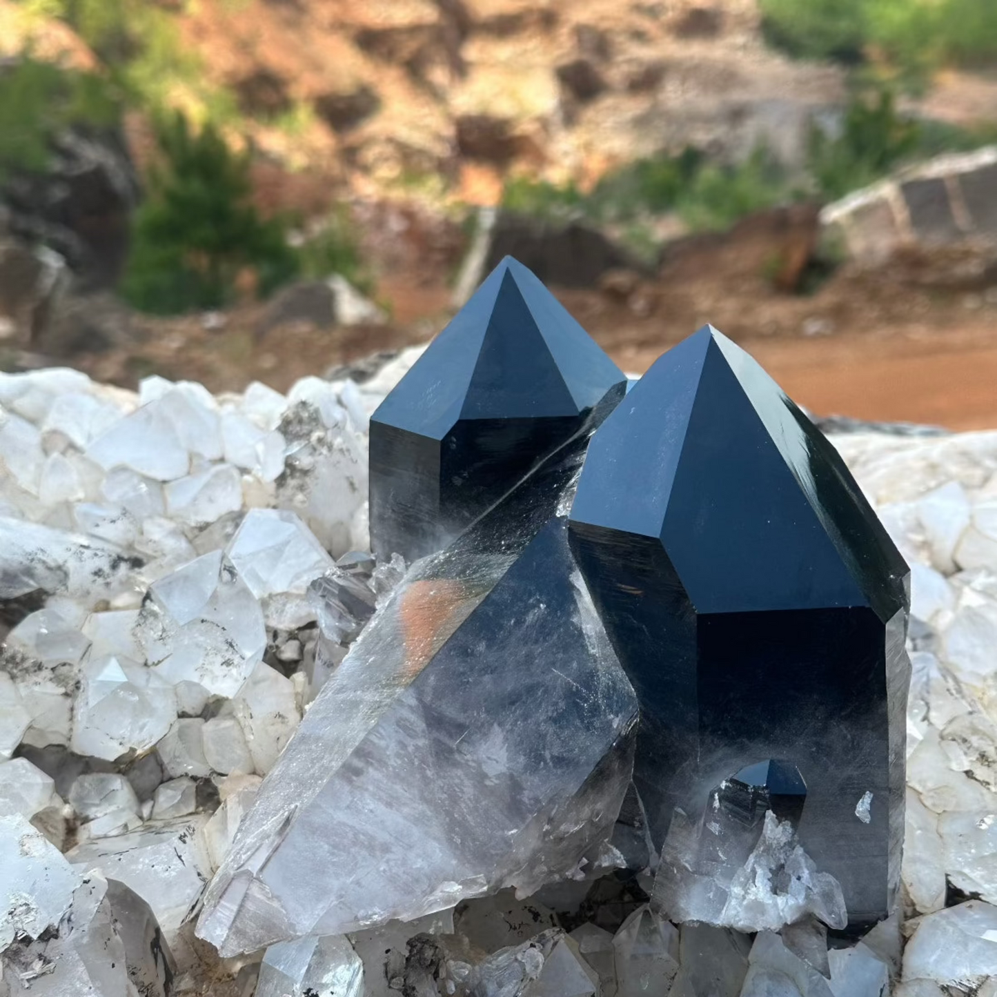 Smoky Quartz Irradiated Quartz CLuster