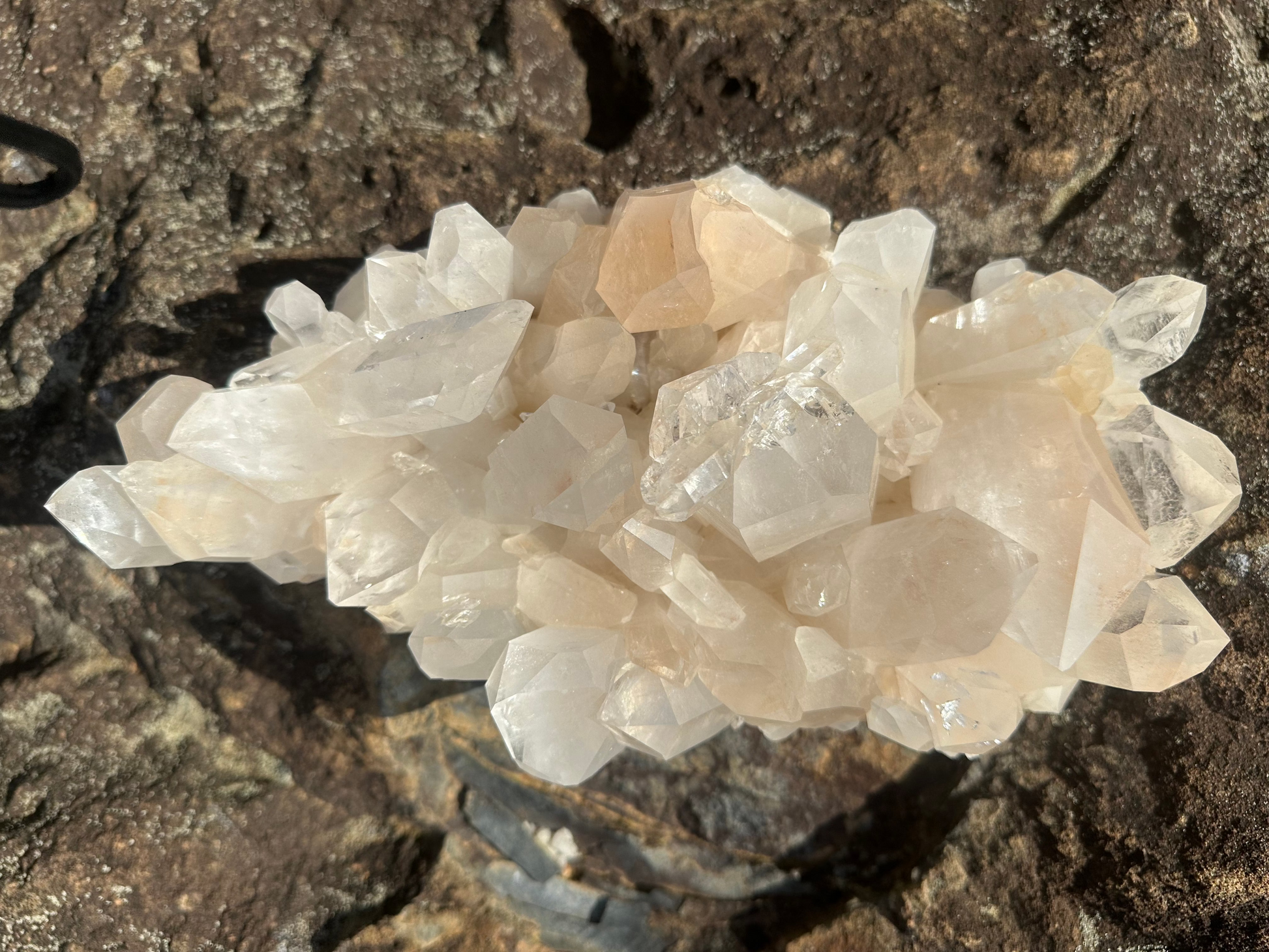 Top View of Quartz Crystal Cluster