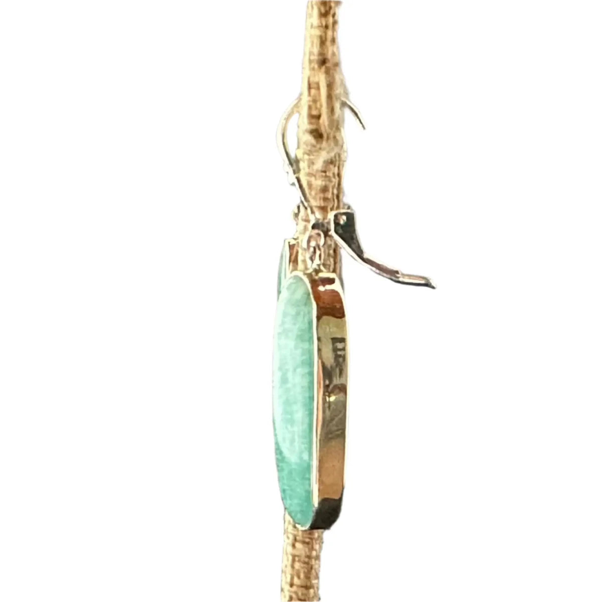 View Of Leverback Amazonite Earrings Closure