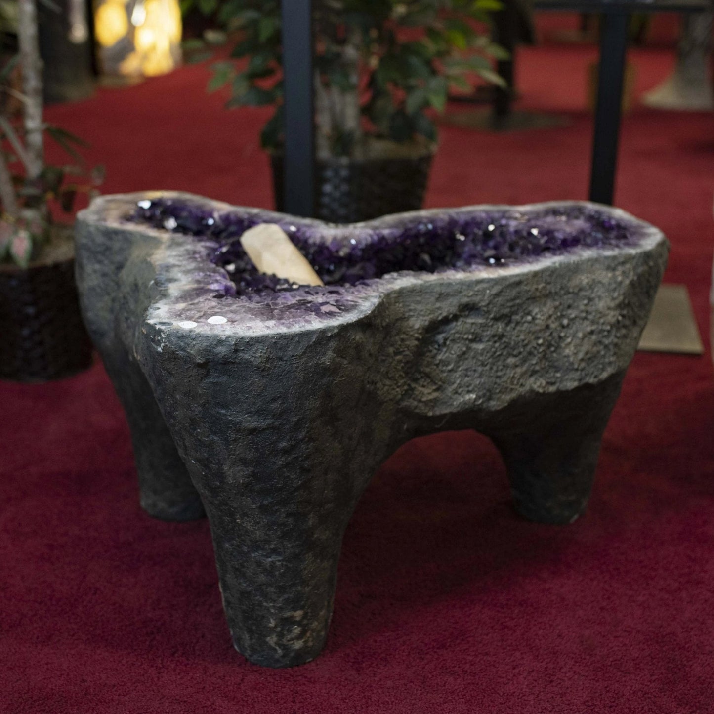 Amethyst Crystal Geode Table Crystal Mineral Table Base