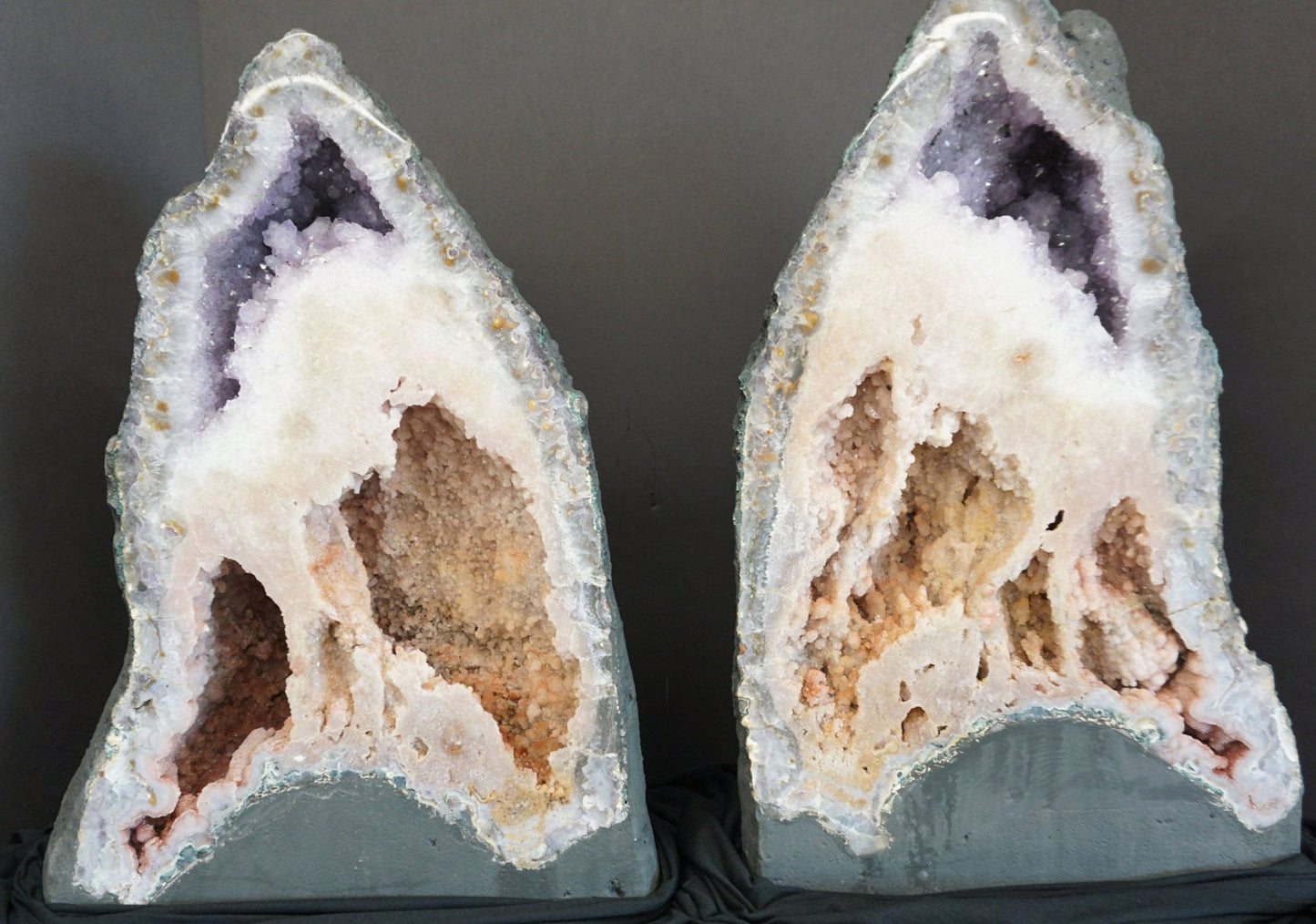 Amethyst Druzy Geode Pair Sold Separately Or As A Set