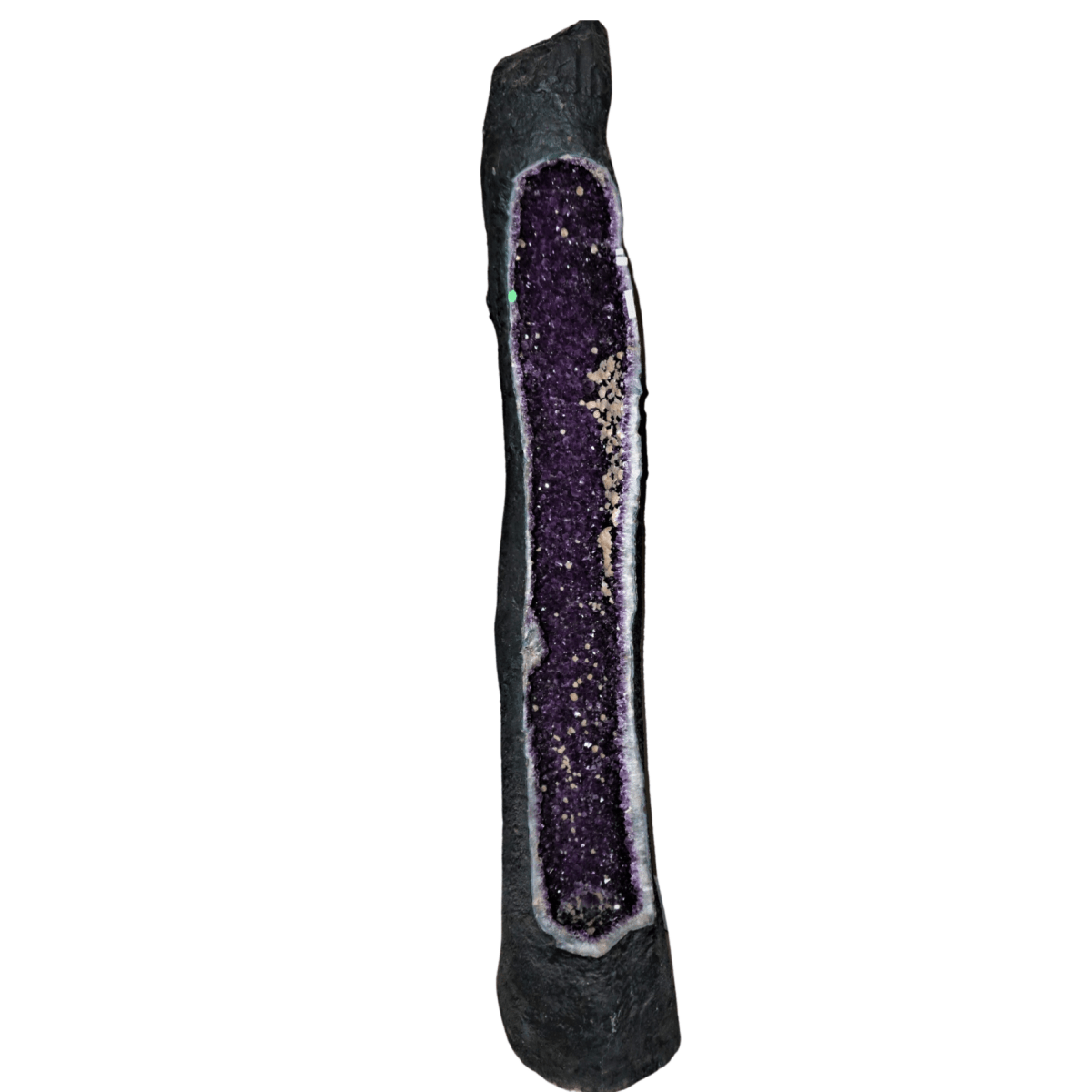 Amethyst geode on a white background