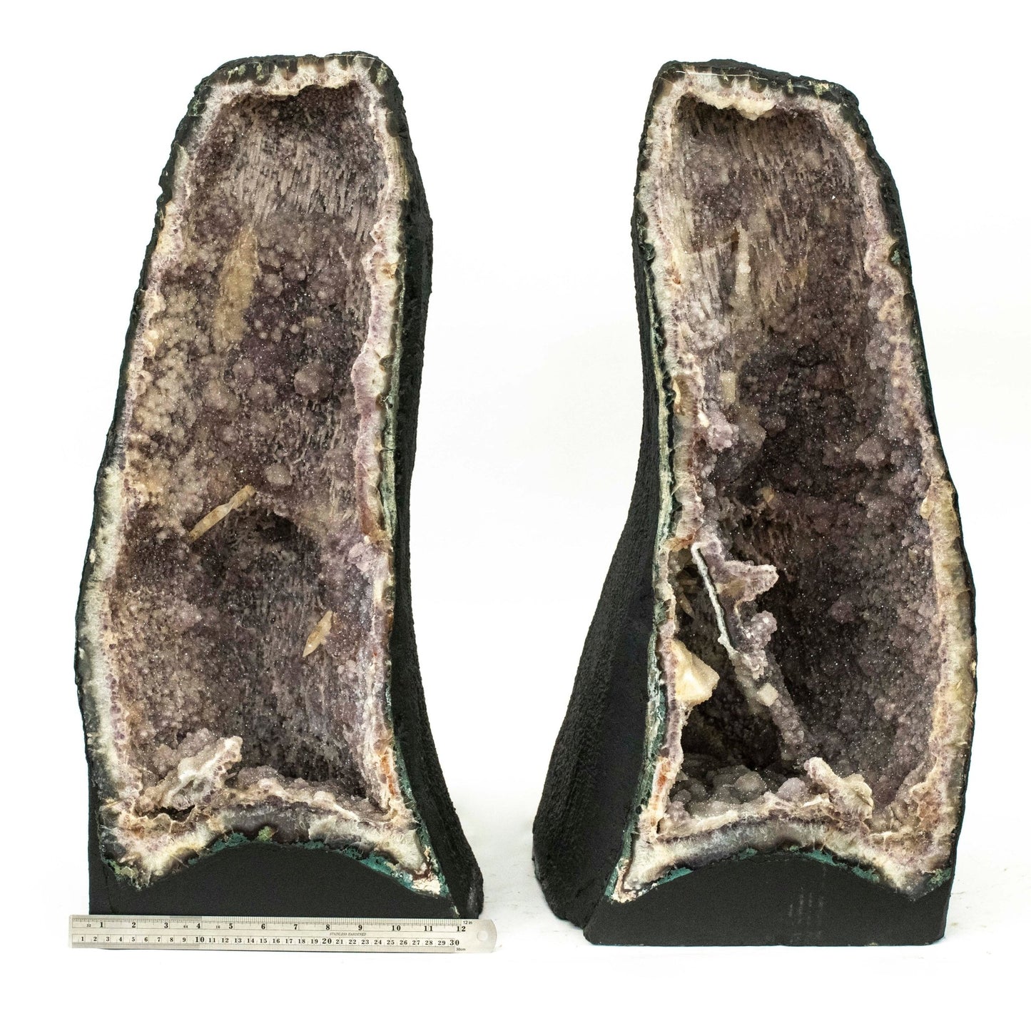 Amethyst Geode Cathedral Set Of Two Luxury Home Decor