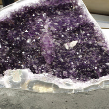 Load image into Gallery viewer, Amethyst Geode Crystal Cave Polished Edge Purple Crystal Rock Specimen
