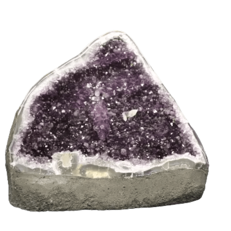 Amethyst Geode Crystal Cave Polished Edge Purple Crystal Rock Specimen