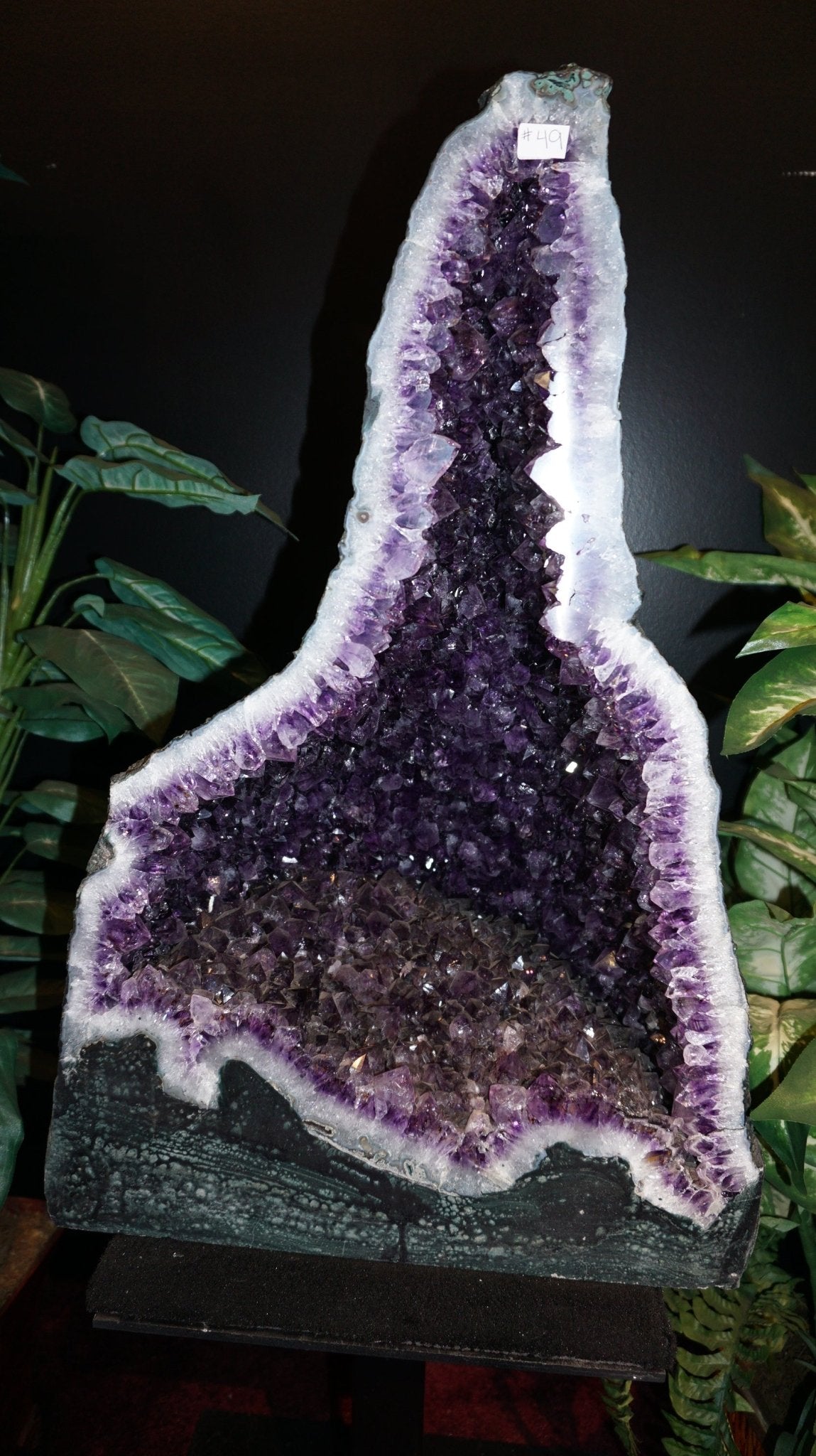 Amethyst Geode Crystal Mineral Specimen Pair