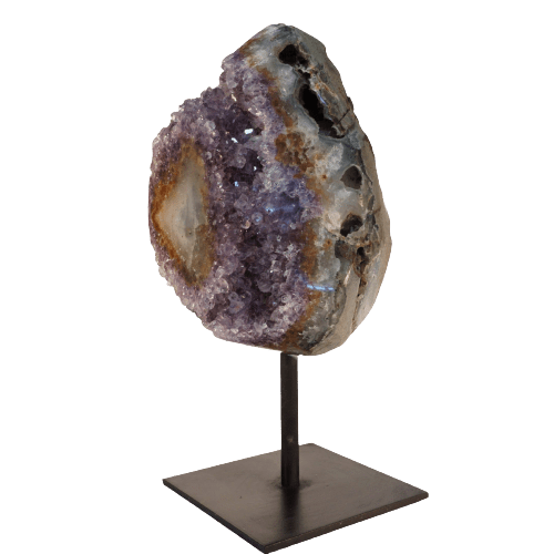 Amethyst Geode on Stand Polished