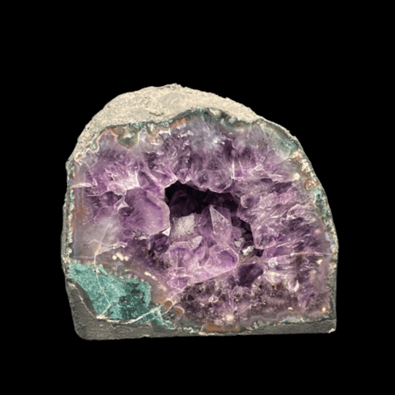 Amethyst Half Geode Polished Face Home Decor