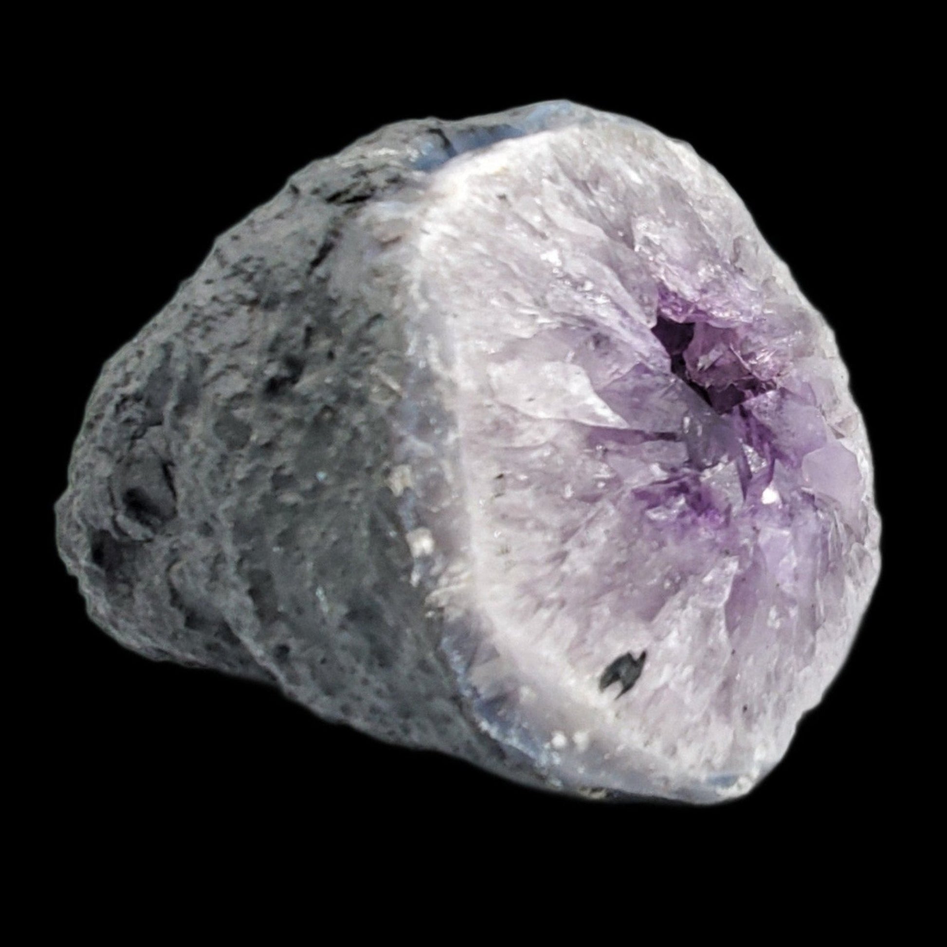 Amethyst Polished Edge Geode Half Purple Mineral Accent