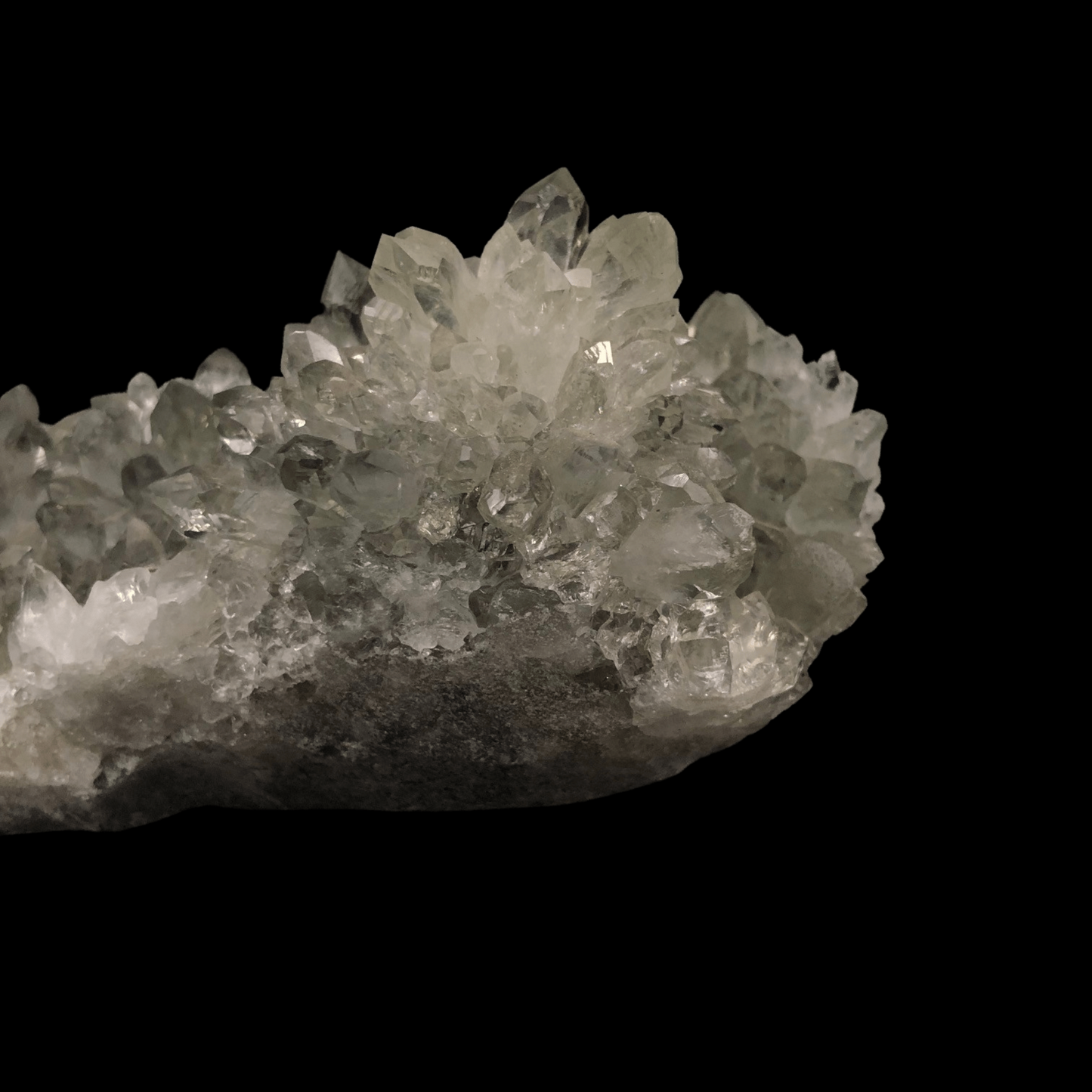 Anandalite Green Quartz Crystal Cluster Rock Specimen