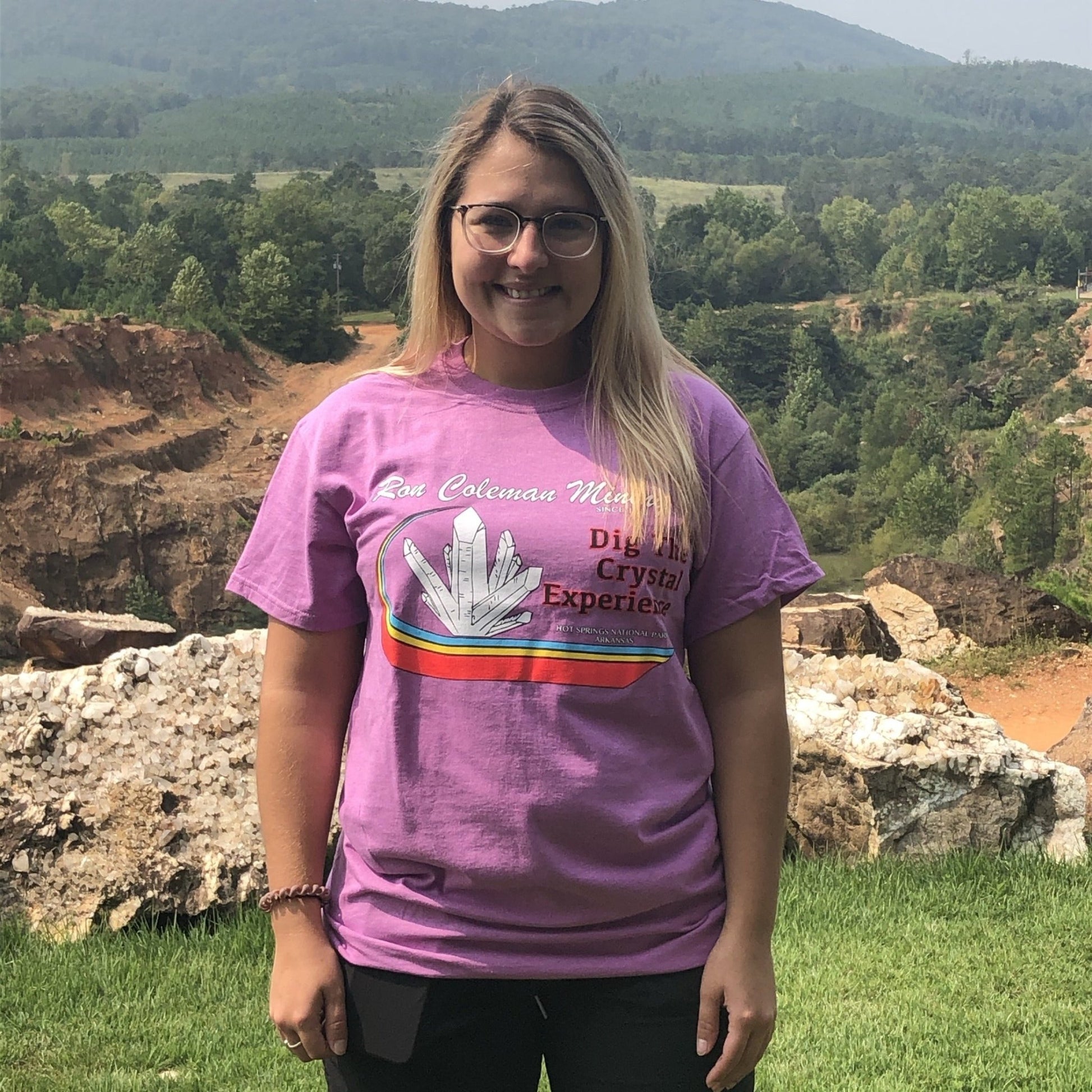 Antique Pink Unisex Souvenir Ron Coleman Mining Short Sleeve T - Shirt