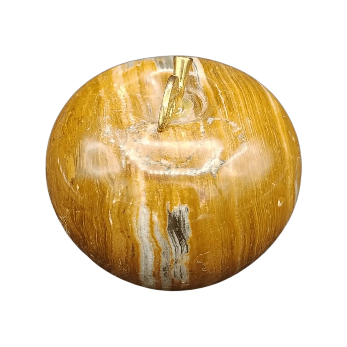This is the right side of this polished Onyx apple