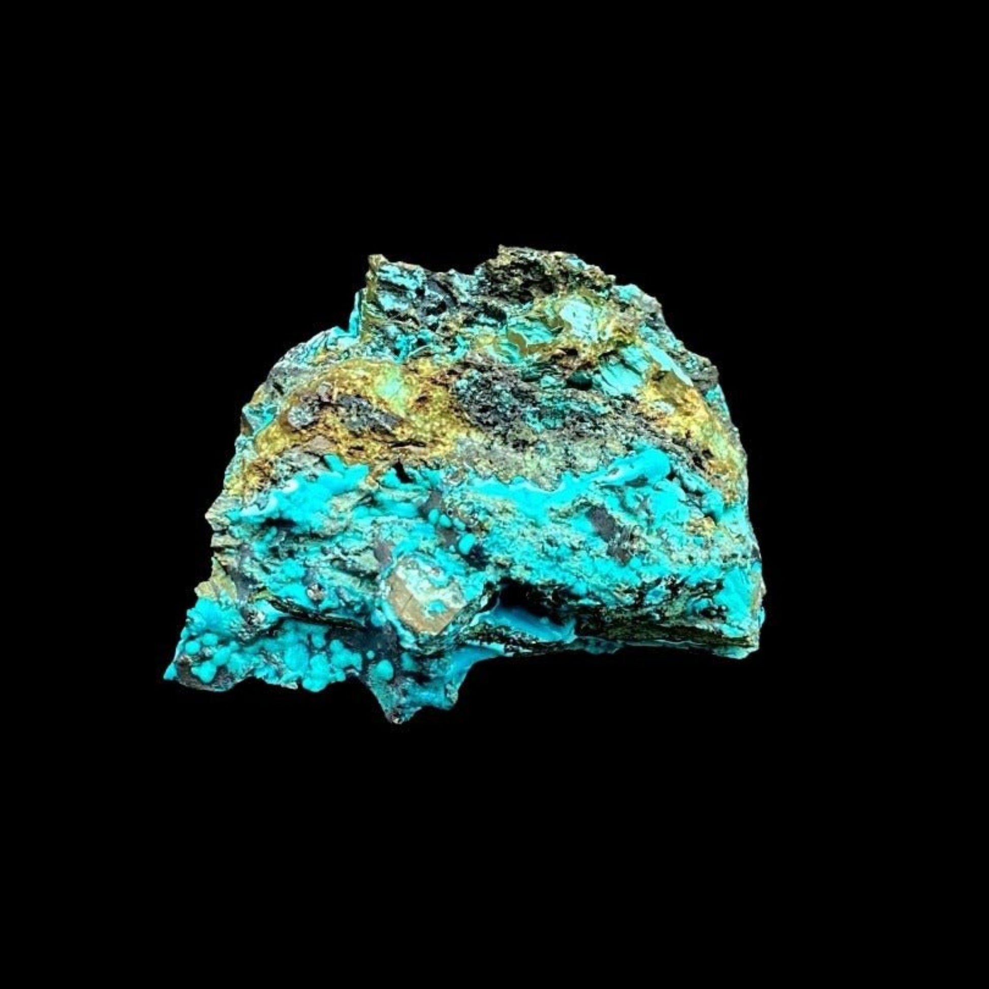 Aqua Blue Chrysocolla Druzy Lapidary Rock Specimen