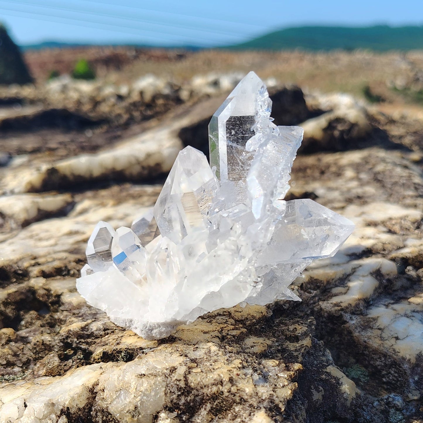 This s the left side of this water clear cluster