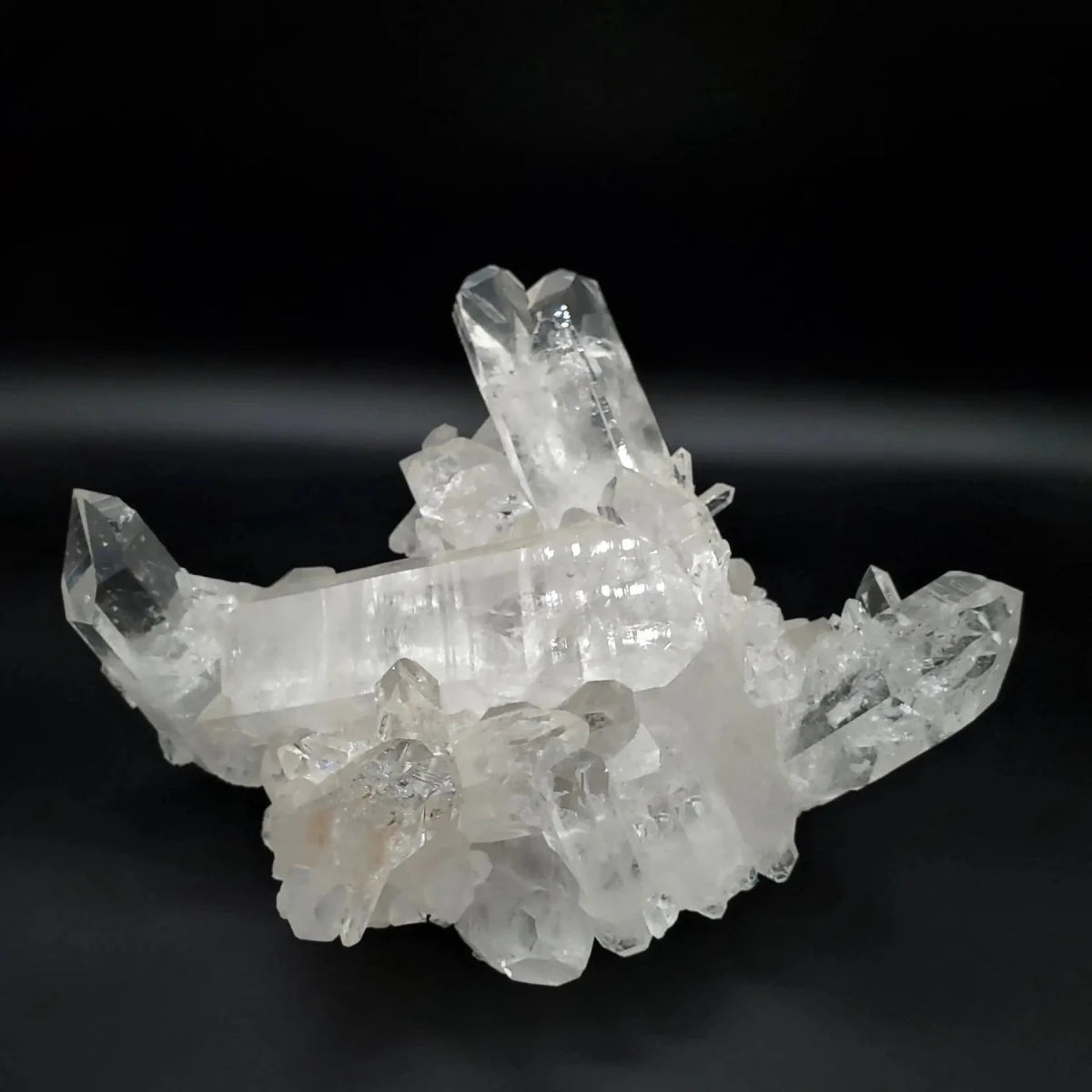 Arkansas Quartz Cluster Water Clear Points AAA Quality top view