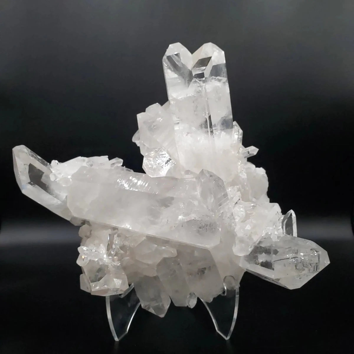 Alternate View Arkansas Quartz Cluster Water Clear Points AAA Quality