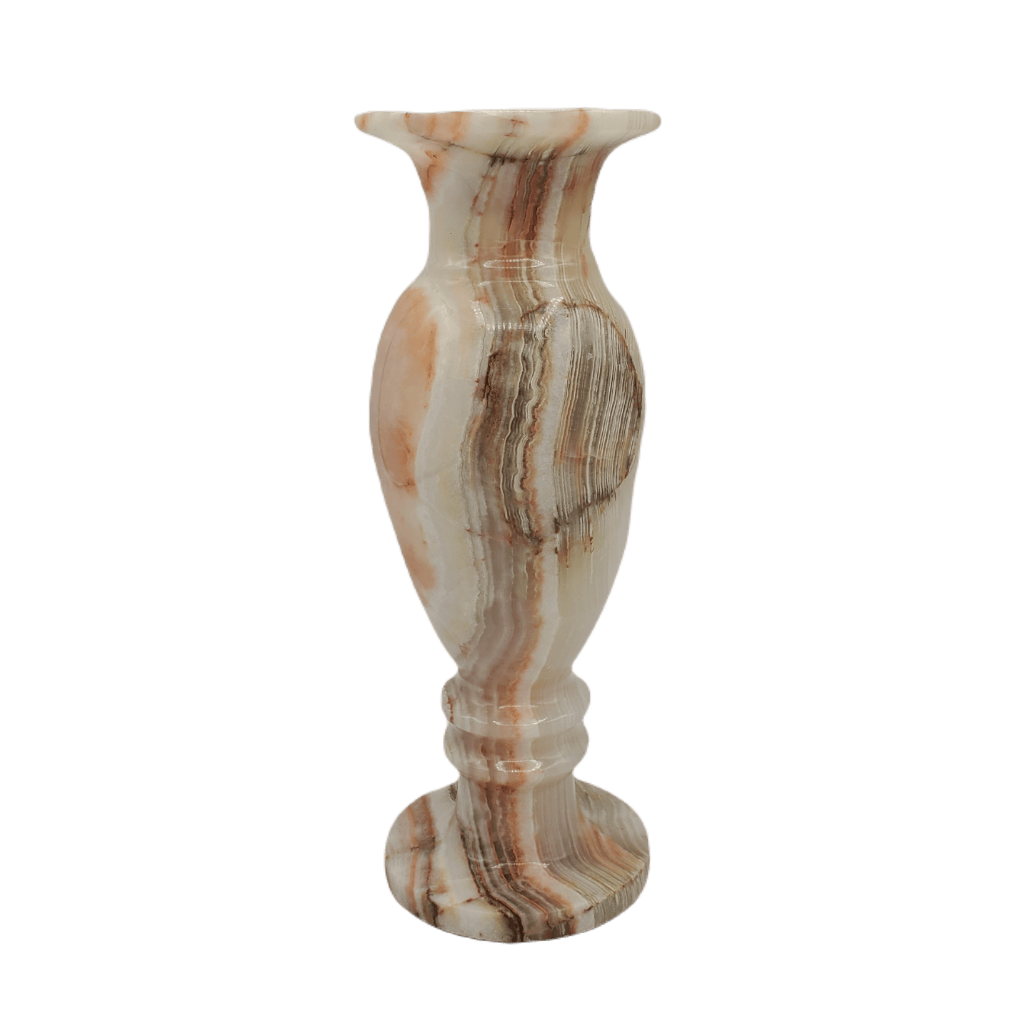 Artisan Vase Carved Mineral Onyx Vessel