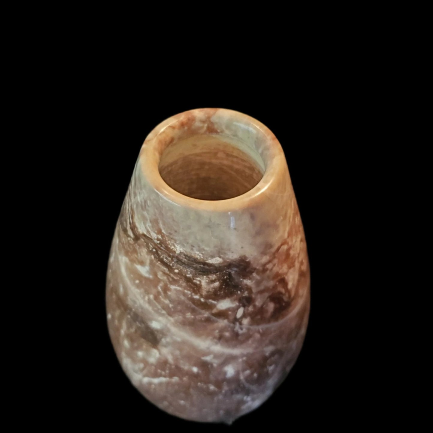 Artisan Vase Carved Peacock Marble Cone Vase